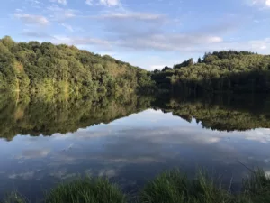 Maar und Landschaft der Vulkaneifel in der Umgebung des eifelhausaufzeit
